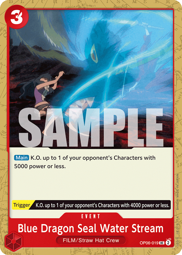 Blue Dragon Seal Water Stream OP06-019 - Wings of the Captain OP06 kart görseli