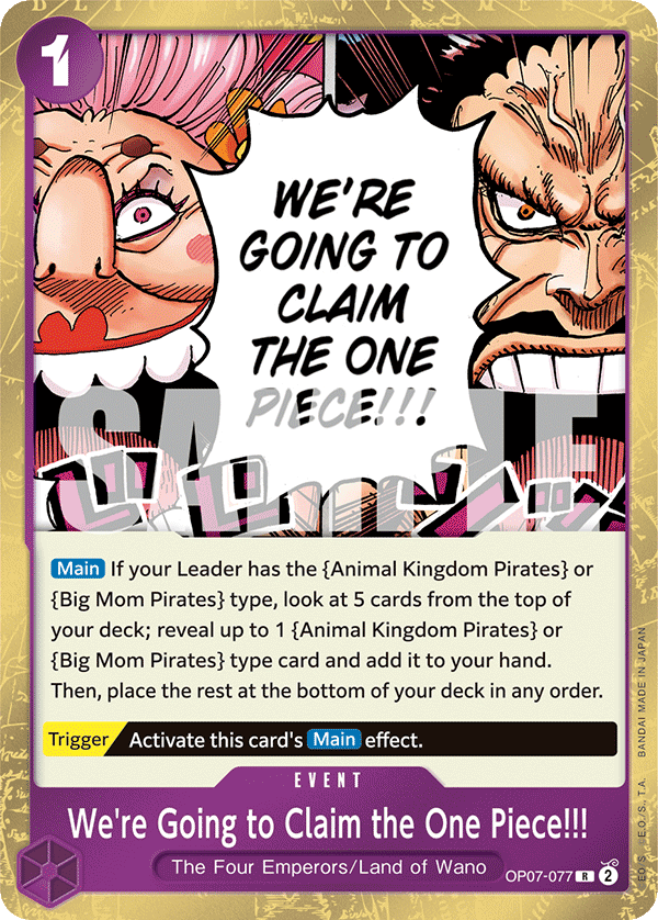 We're Going to Claim the One Piece!!! OP07-077 - 500 Years in the Future OP07 kart görseli