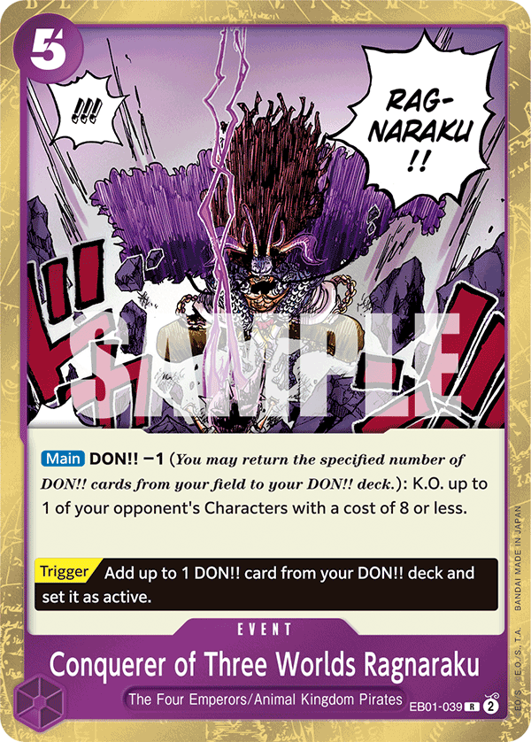 Conquerer of Three Worlds Ragnaraku EB01-039 - Extra Booster: Memorial Collection EB01 kart görseli