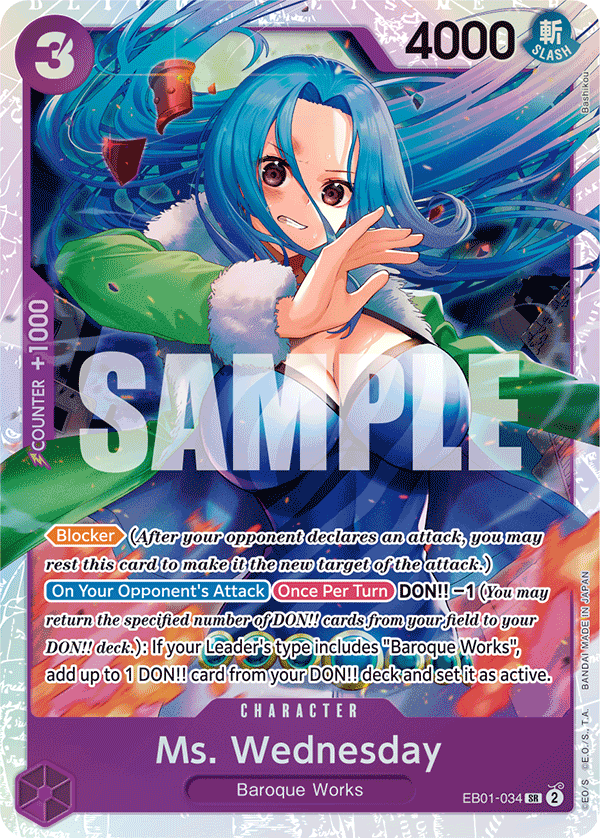 Ms. Wednesday EB01-034 - Extra Booster: Memorial Collection EB01 kart görseli