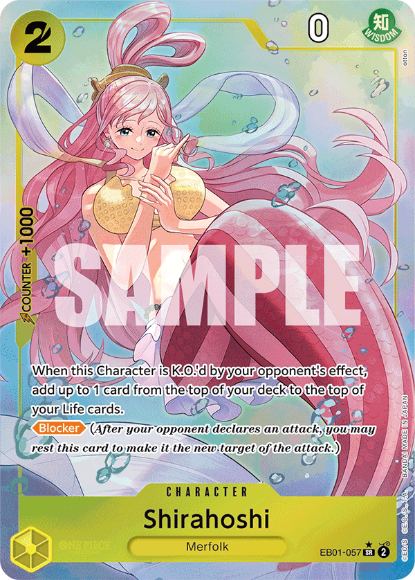 Shirahoshi (Alternate Art) EB01-057 - Extra Booster: Memorial Collection EB01 kart görseli