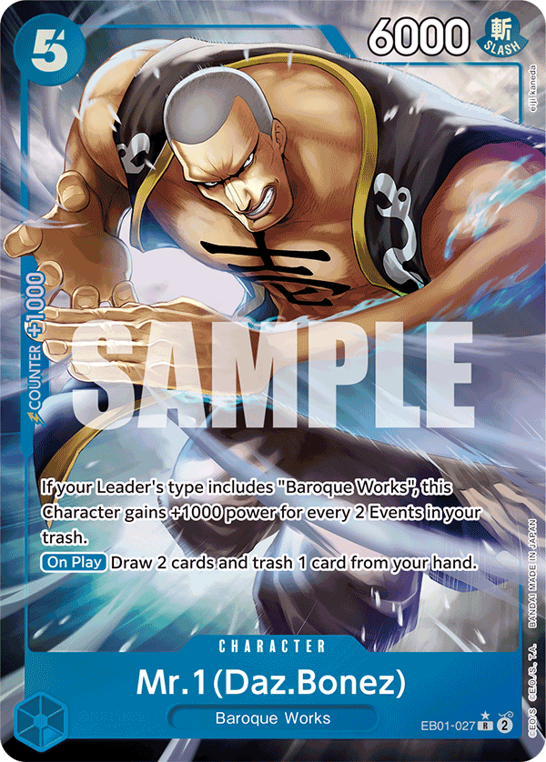 Mr. 1 (Daz.Bonez) (Alternate Art) EB01-027 - Extra Booster: Memorial Collection EB01 kart görseli