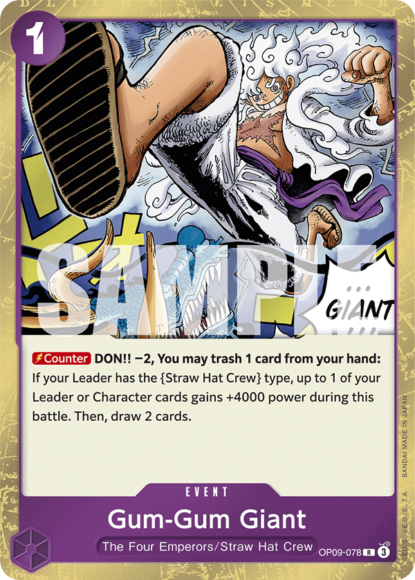 Gum-Gum Giant OP09-078 - Emperors in the New World OP09 kart görseli