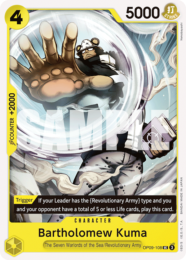 Bartholomew Kuma OP09-108 - Emperors in the New World OP09 kart görseli