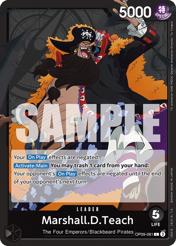 Marshall.D.Teach (081) (Parallel) OP09-081 - Emperors in the New World OP09 kart görseli