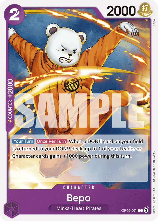 Bepo OP09-074 - Emperors in the New World OP09 kart görseli