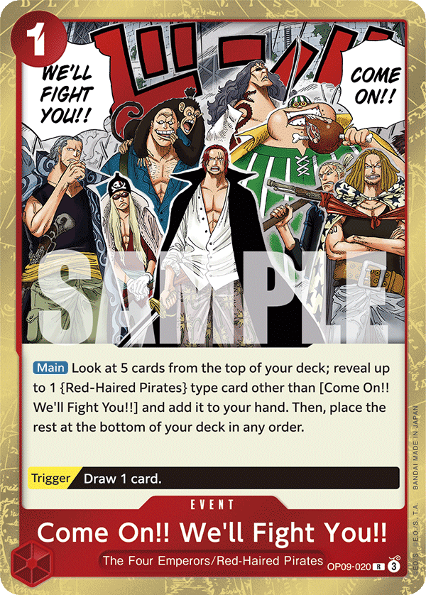 Come On!! We'll Fight You!! OP09-020 - Emperors in the New World OP09 kart görseli