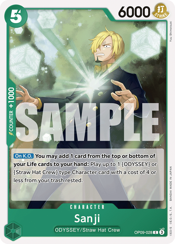 Sanji (028) OP09-028 - Emperors in the New World OP09 kart görseli