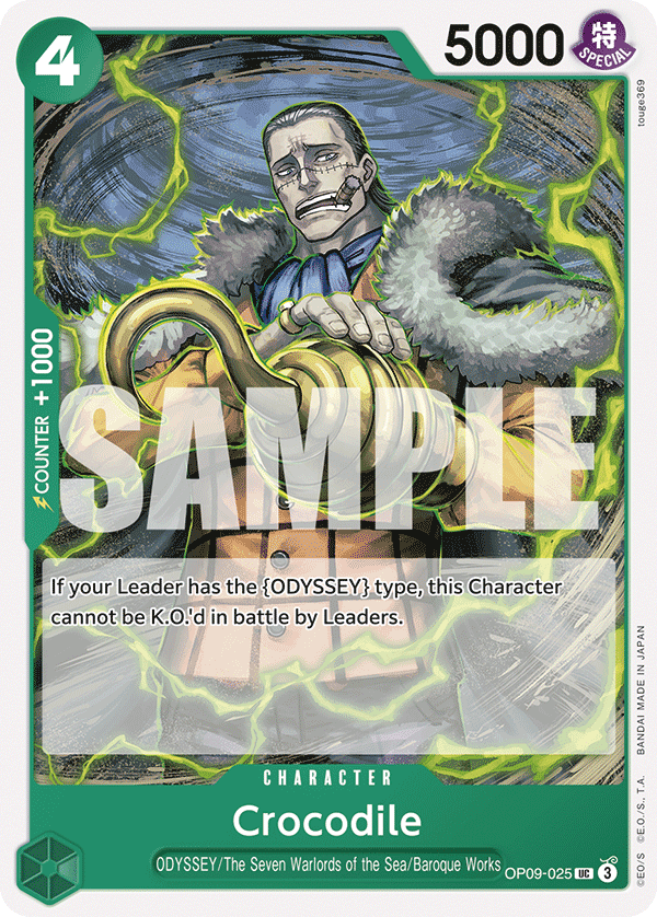 Crocodile (025) OP09-025 - Emperors in the New World OP09 kart görseli