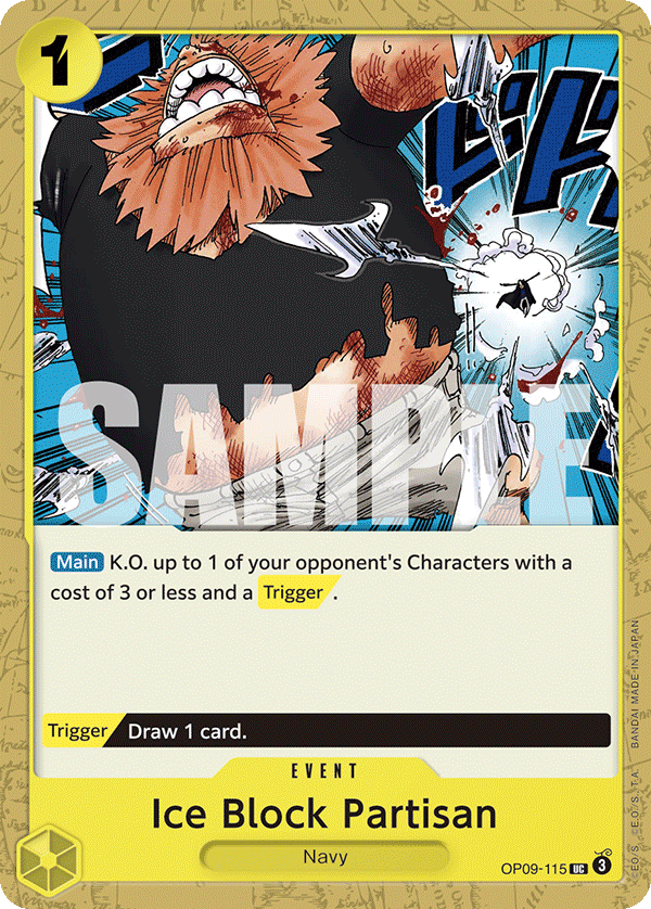 Ice Block Partisan OP09-115 - Emperors in the New World OP09 kart görseli