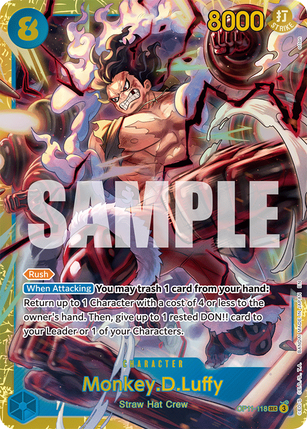 Monkey.D.Luffy (118) OP11-118 - A Fist of Divine Speed OP11 kart görseli