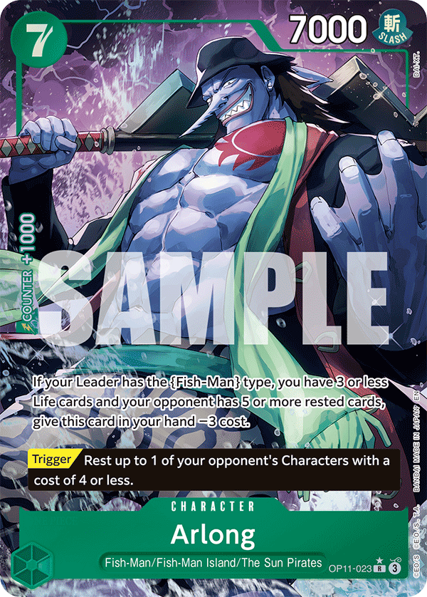 Arlong (Alternate Art) OP11-023 - A Fist of Divine Speed OP11 kart görseli