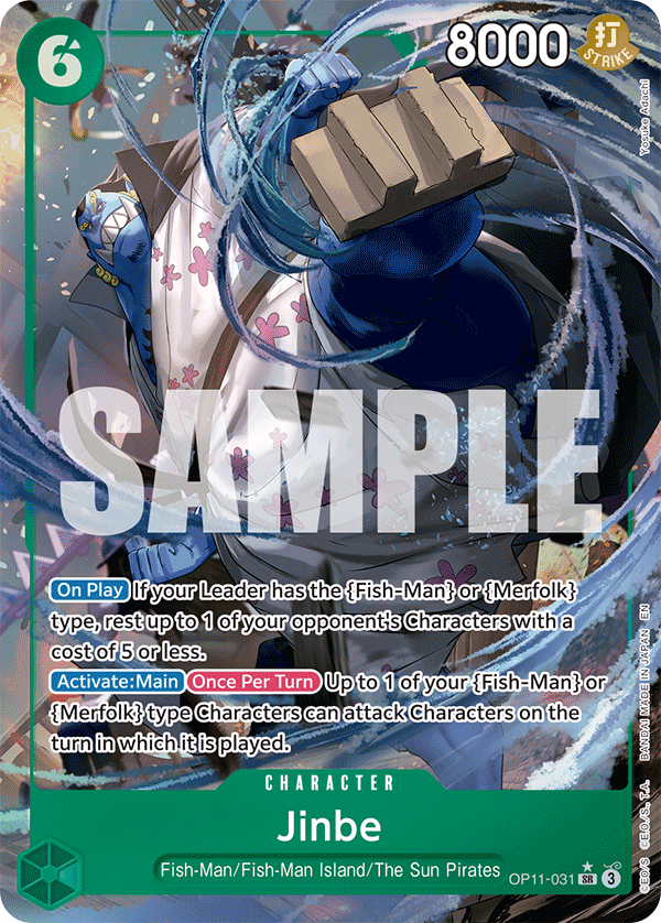 Jinbe (031) (Alternate Art) OP11-031 - A Fist of Divine Speed OP11 kart görseli