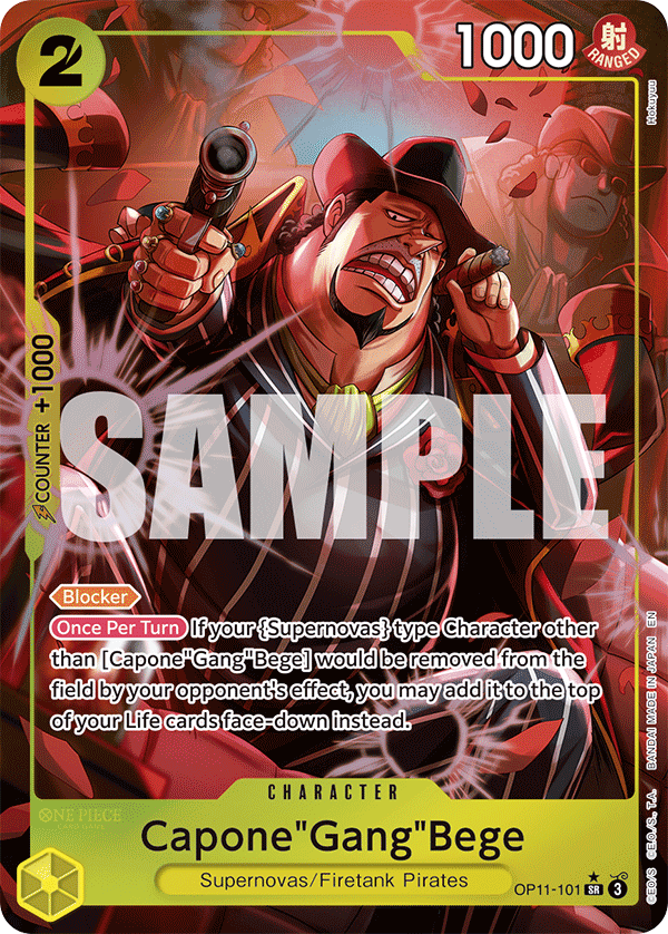 Capone"Gang"Bege (101) (Alternate Art) OP11-101 - A Fist of Divine Speed OP11 kart görseli