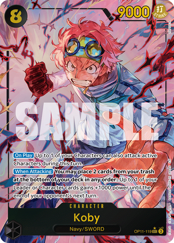 Koby (119) (Alternate Art) OP11-119 - A Fist of Divine Speed OP11 kart görseli