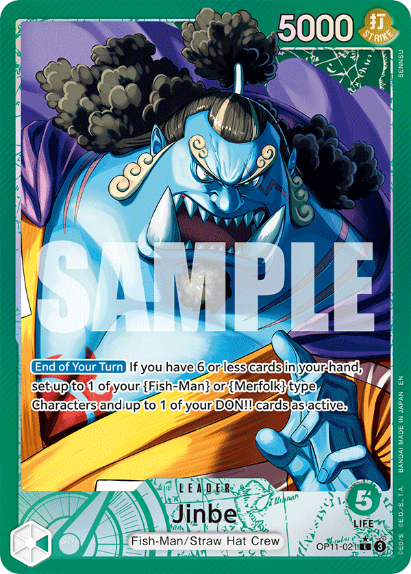 Jinbe (021) (Alternate Art) OP11-021 - A Fist of Divine Speed OP11 kart görseli