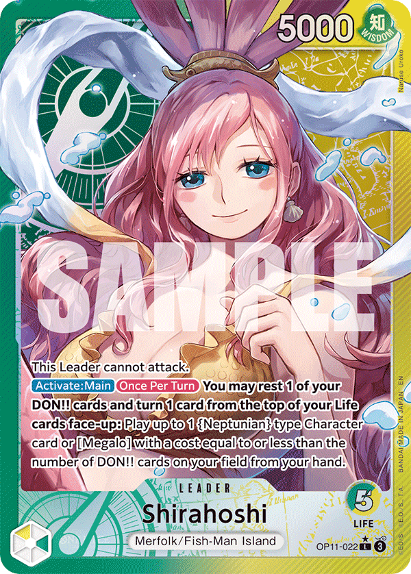 Shirahoshi (022) (Alternate Art) OP11-022 - A Fist of Divine Speed OP11 kart görseli