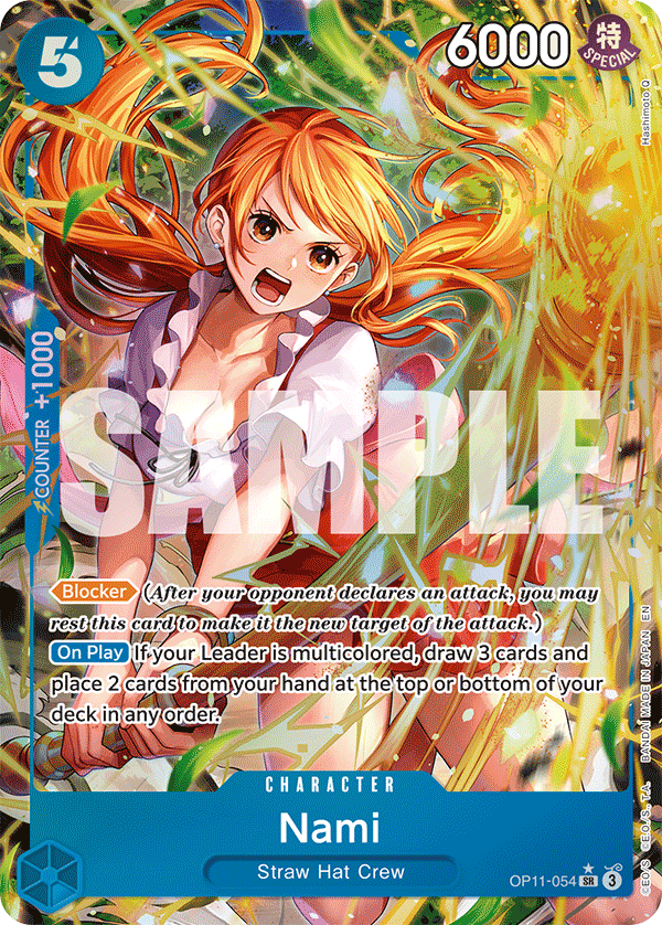 Nami (054) (Alternate Art) OP11-054 - A Fist of Divine Speed OP11 kart görseli