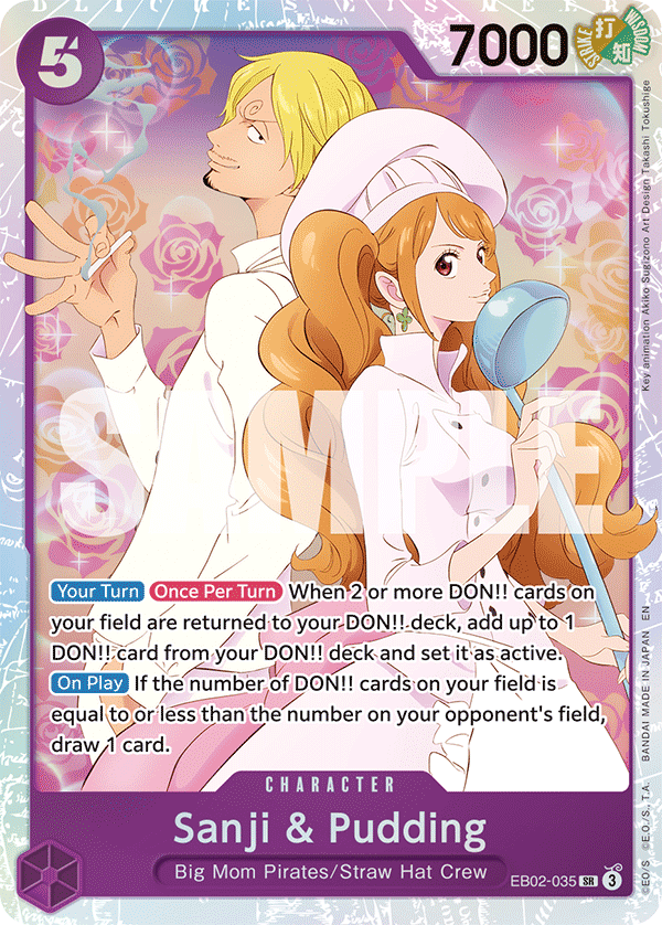 Sanji & Pudding EB02-035 - Extra Booster: Anime 25th Collection EB02 kart görseli
