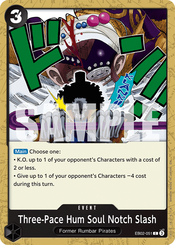 Three-Pace Hum Soul Notch Slash EB02-051 - Extra Booster: Anime 25th Collection EB02 kart görseli