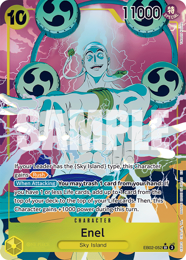 Enel (Alternate Art) EB02-052 - Extra Booster: Anime 25th Collection EB02 kart görseli