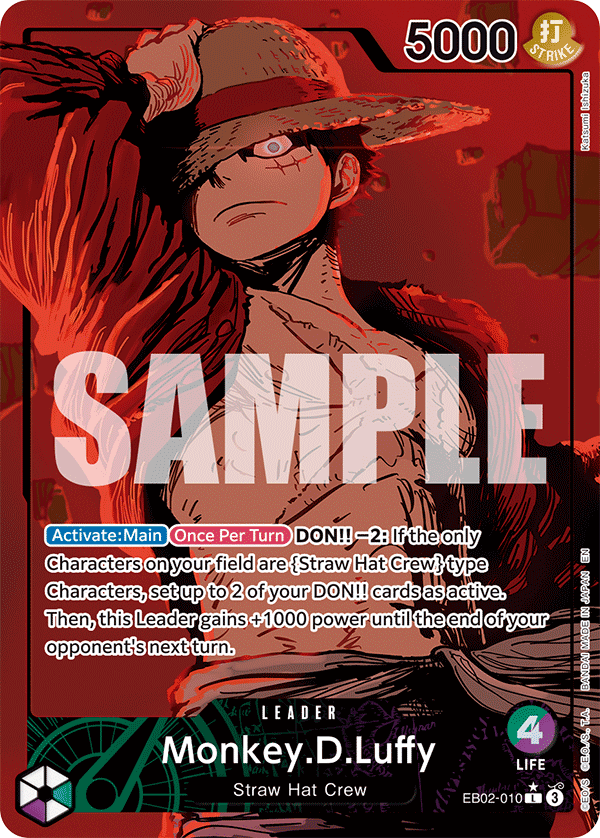 Monkey.D.Luffy (010) (Alternate Art) EB02-010 - Extra Booster: Anime 25th Collection EB02 kart görseli