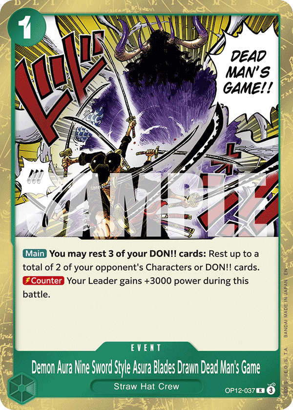 Demon Aura Nine Sword Style Asura Blades Drawn Dea OP12-037 - Legacy of the Master OP12 kart görseli