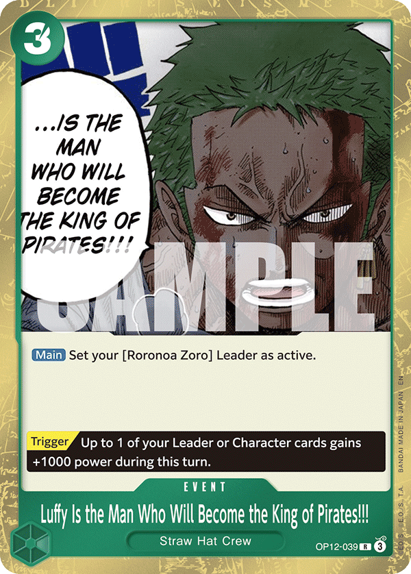 Luffy Is the Man Who Will Become the King of Pirat OP12-039 - Legacy of the Master OP12 kart görseli