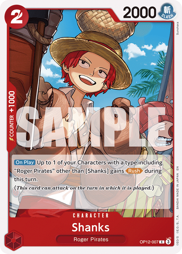 Shanks (007) OP12-007 - Legacy of the Master OP12 kart görseli