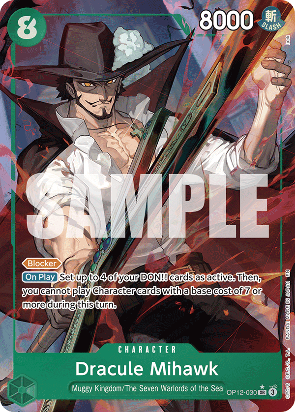 Dracule Mihawk (Alternate Art) OP12-030 - Legacy of the Master OP12 kart görseli