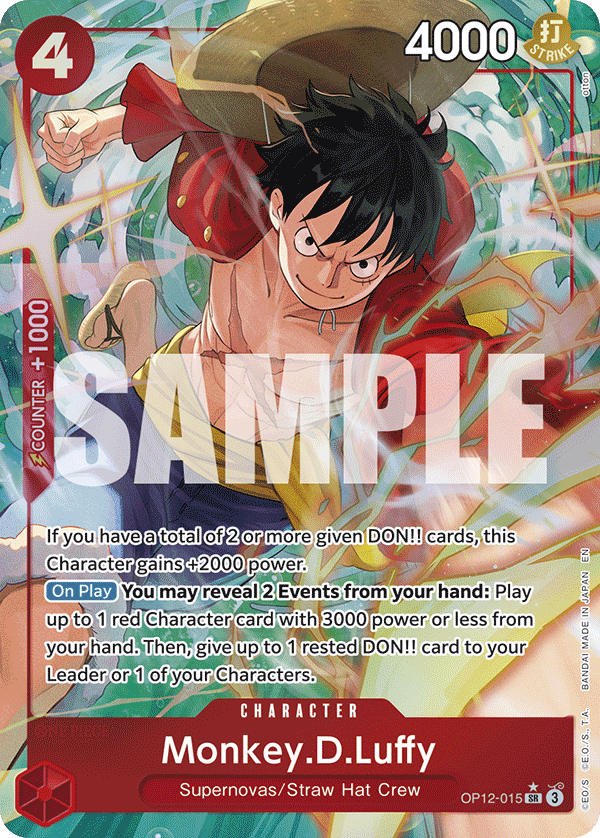 Monkey.D.Luffy (Alternate Art) OP12-015 - Legacy of the Master OP12 kart görseli