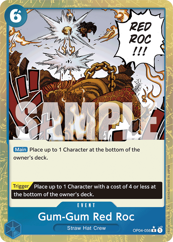 Gum-Gum Red Roc (Jolly Roger Foil) OP04-056 - Premium Booster PRB01 kart görseli