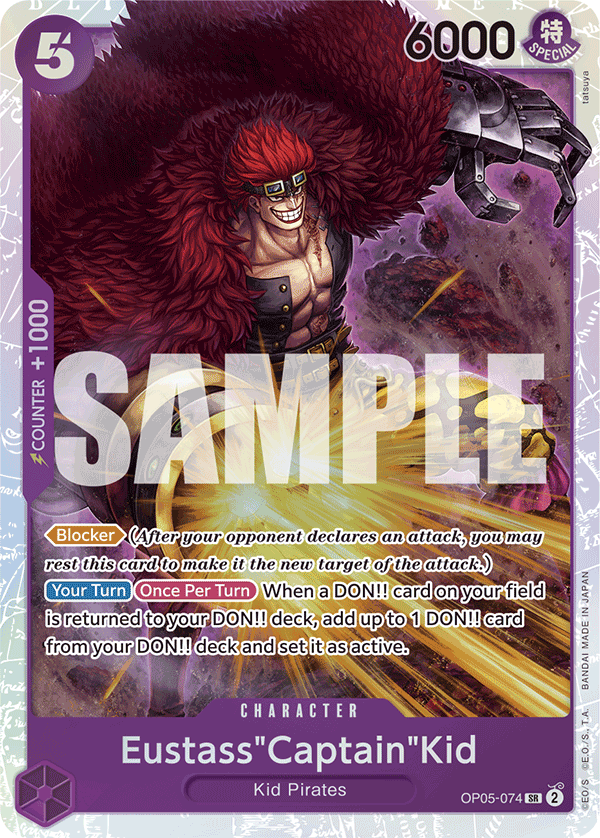 Eustass"Captain"Kid (Reprint) OP05-074 - Premium Booster PRB01 kart görseli