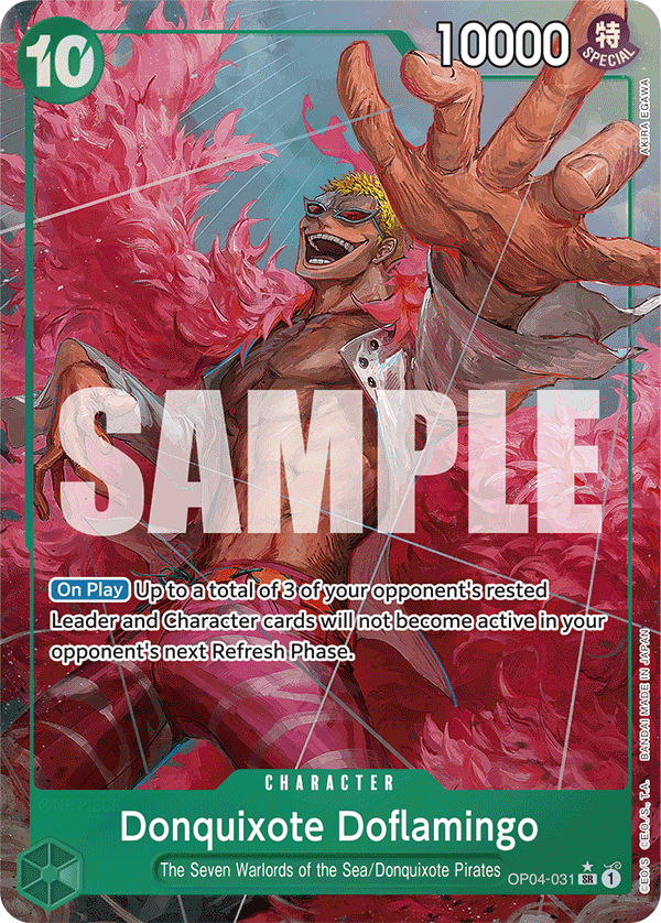 Donquixote Doflamingo (Alternate Art) OP04-031 - Premium Booster PRB01 kart görseli