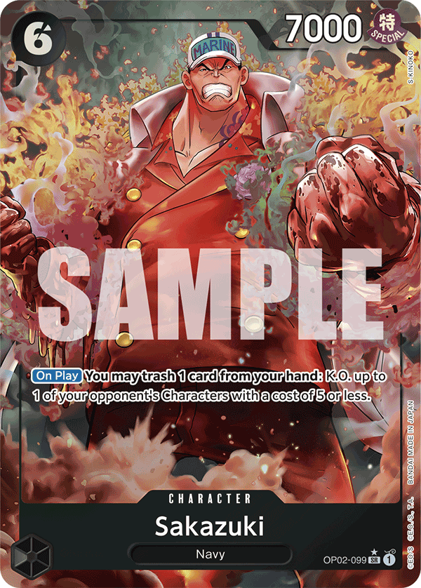 Sakazuki (Alternate Art) OP02-099 - Premium Booster PRB01 kart görseli
