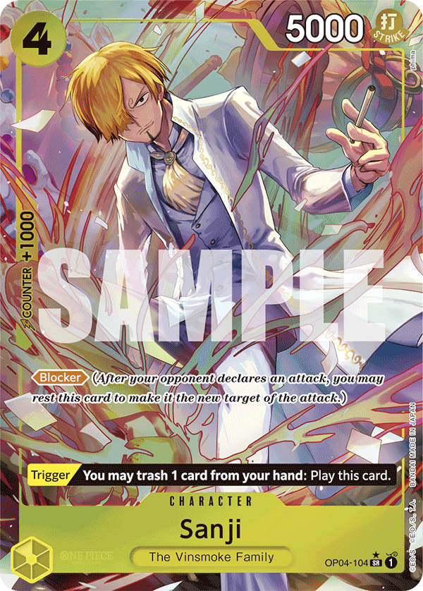 Sanji (OP04-104) (Alternate Art) OP04-104 - Premium Booster PRB01 kart görseli