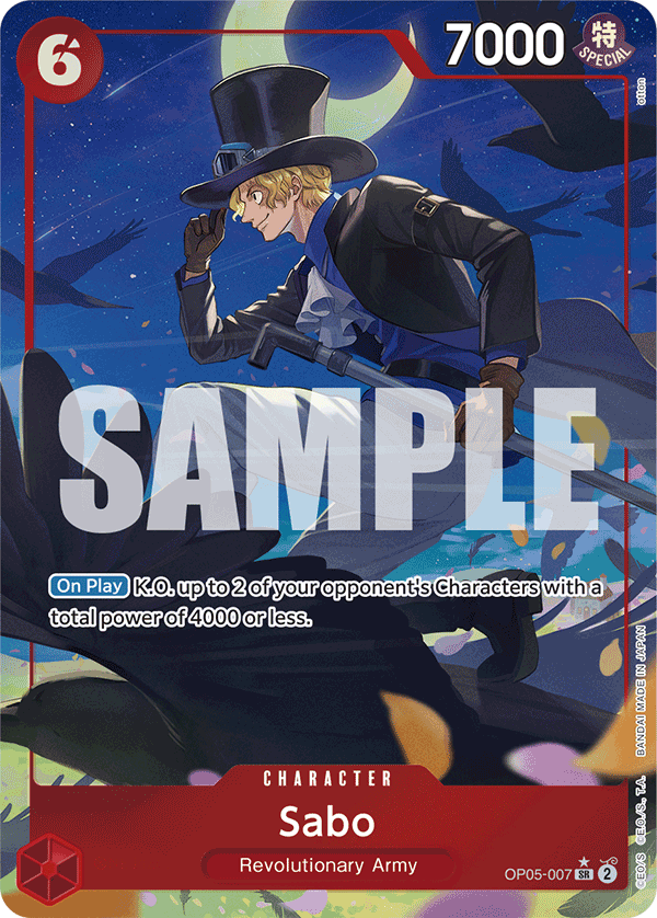 Sabo (OP05-007) (Alternate Art) OP05-007 - Premium Booster PRB01 kart görseli