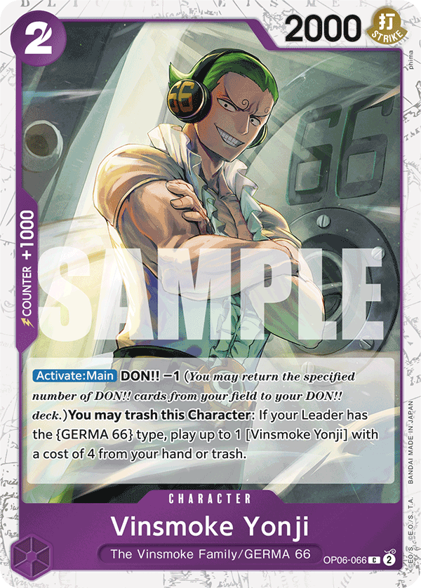 Vinsmoke Yonji (OP06-066) (Jolly Roger Foil) OP06-066 - Premium Booster PRB01 kart görseli