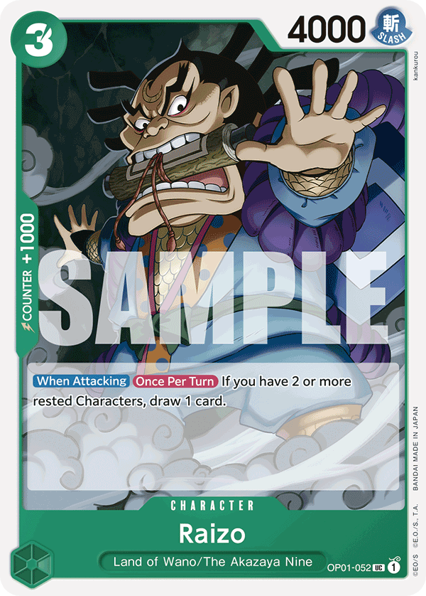 Raizo (Reprint) OP01-052 - Premium Booster PRB01 kart görseli