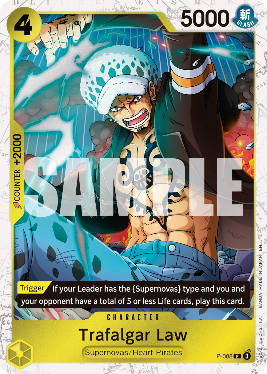 Trafalgar Law - P-088 (Pirate Foil) P-088 - Premium Booster Vol 2 PRB02 kart görseli