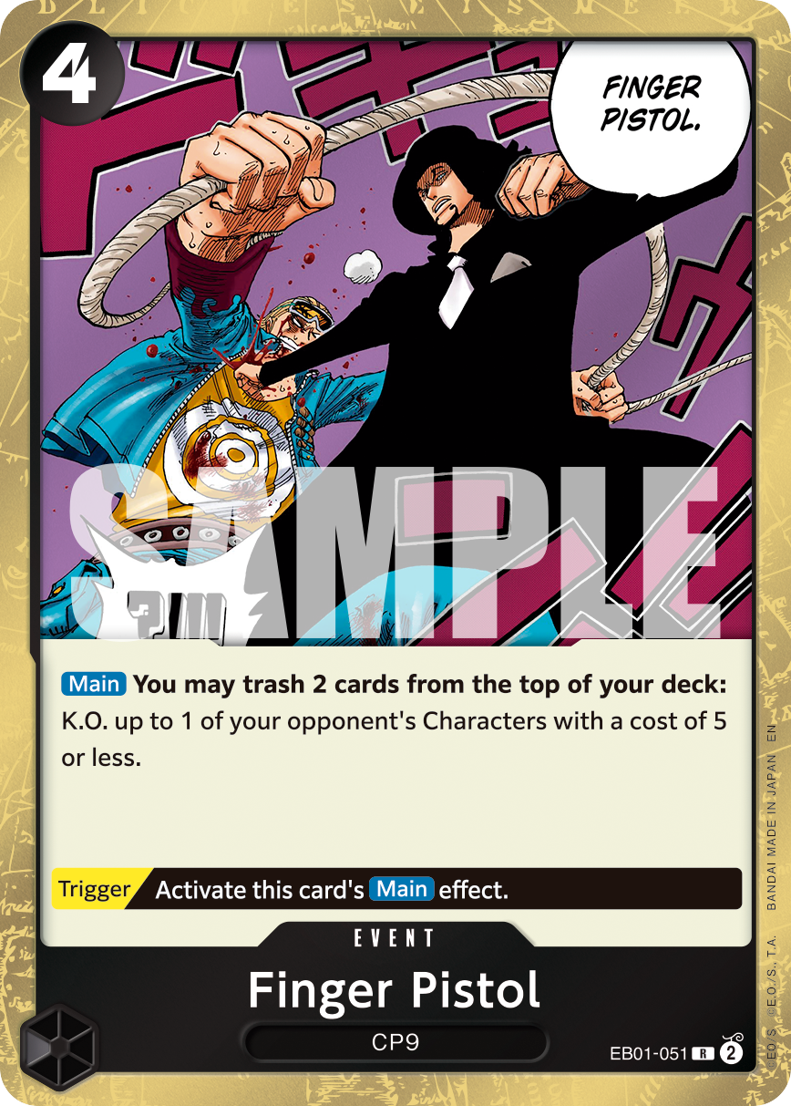 Finger Pistol (Reprint) EB01-051 - Premium Booster Vol 2 PRB02 kart görseli