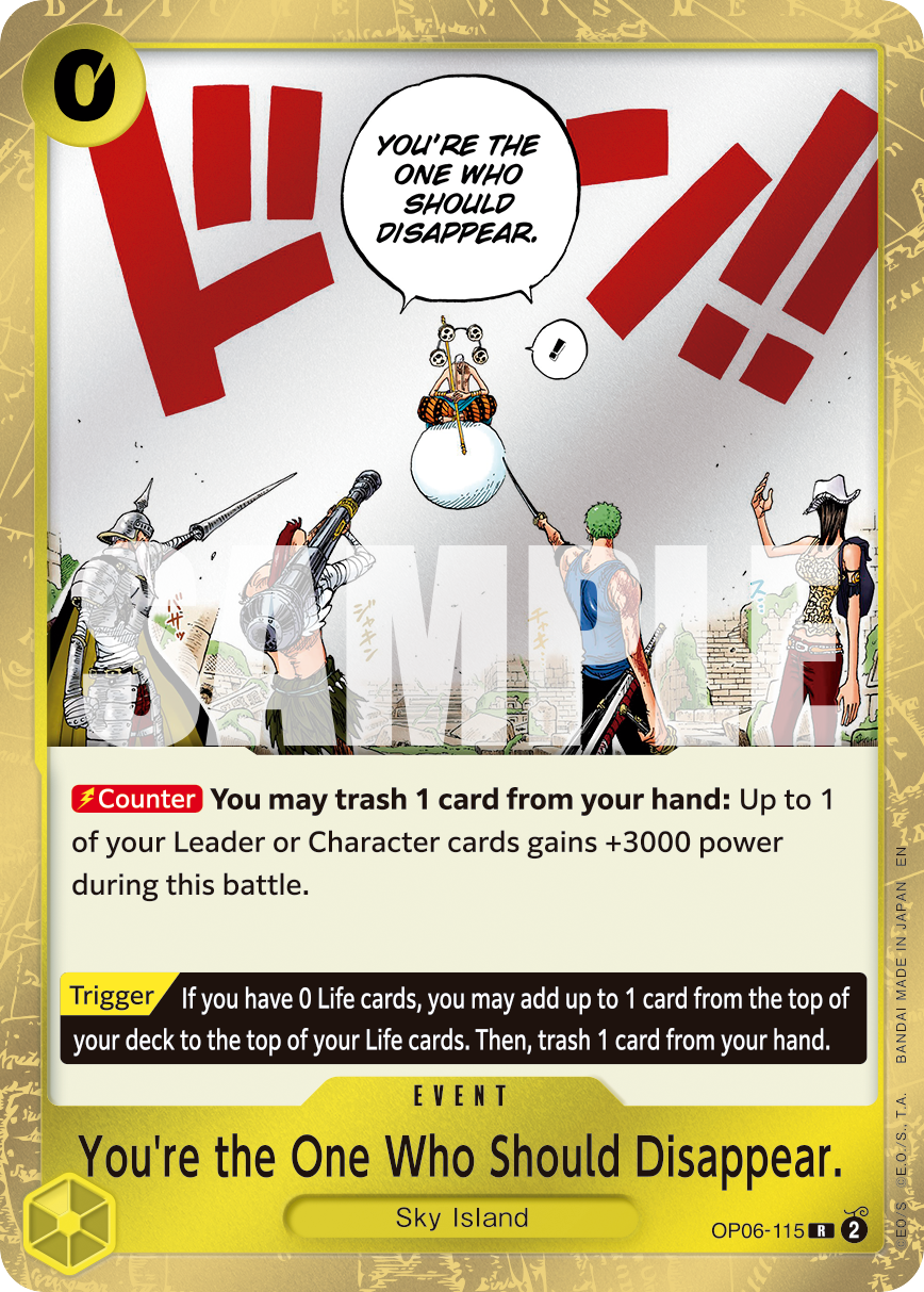 You're the One Who Should Disappear (Reprint) OP06-115 - Premium Booster Vol 2 PRB02 kart görseli