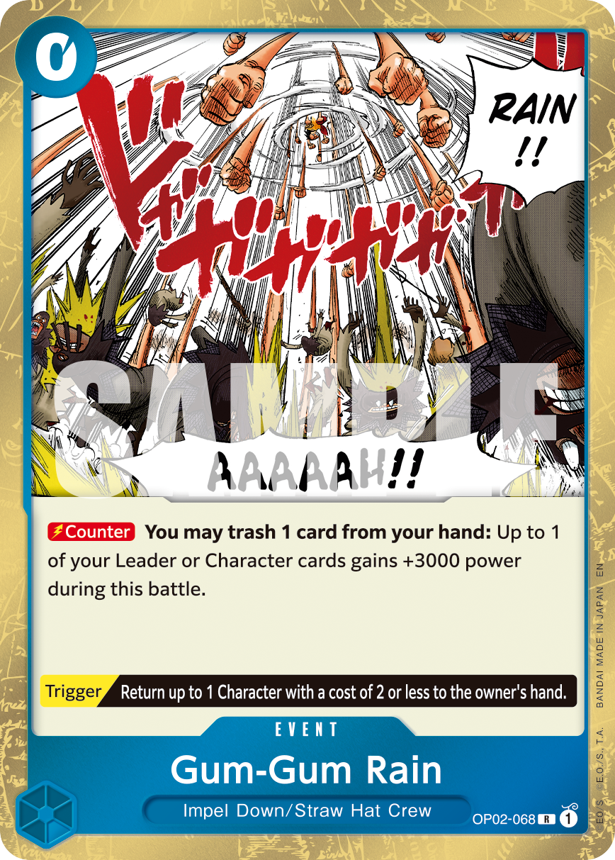 Gum-Gum Rain (Reprint) OP02-068 - Premium Booster Vol 2 PRB02 kart görseli