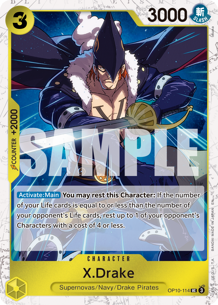 X.Drake (Pirate Foil) OP10-114 - Premium Booster Vol 2 PRB02 kart görseli