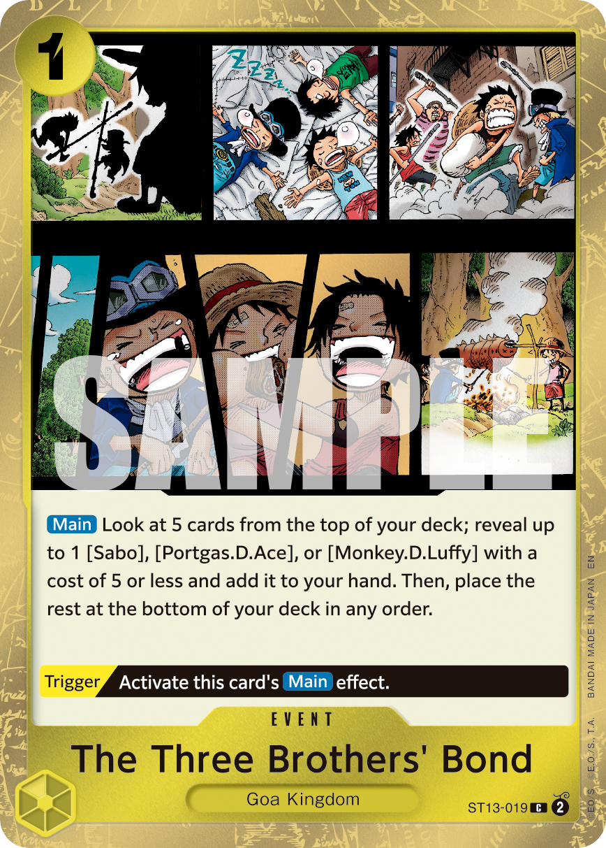 The Three Brothers' Bond (Pirate Foil) ST13-019 - Premium Booster Vol 2 PRB02 kart görseli