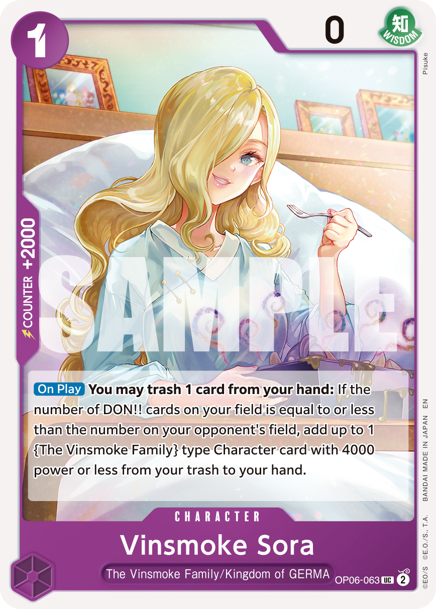 Vinsmoke Sora (Pirate Foil) OP06-063 - Premium Booster Vol 2 PRB02 kart görseli