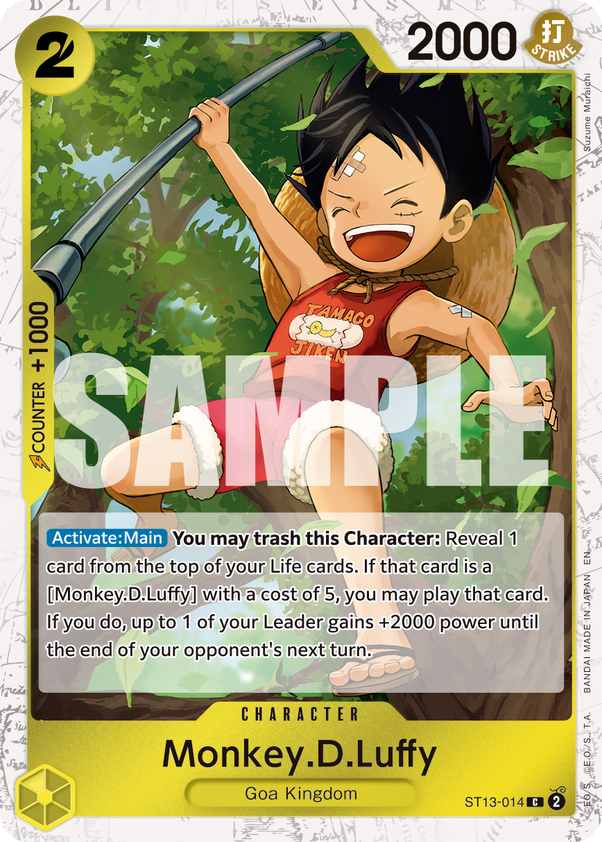 Monkey.D.Luffy - ST13-014 (Pirate Foil) ST13-014 - Premium Booster Vol 2 PRB02 kart görseli