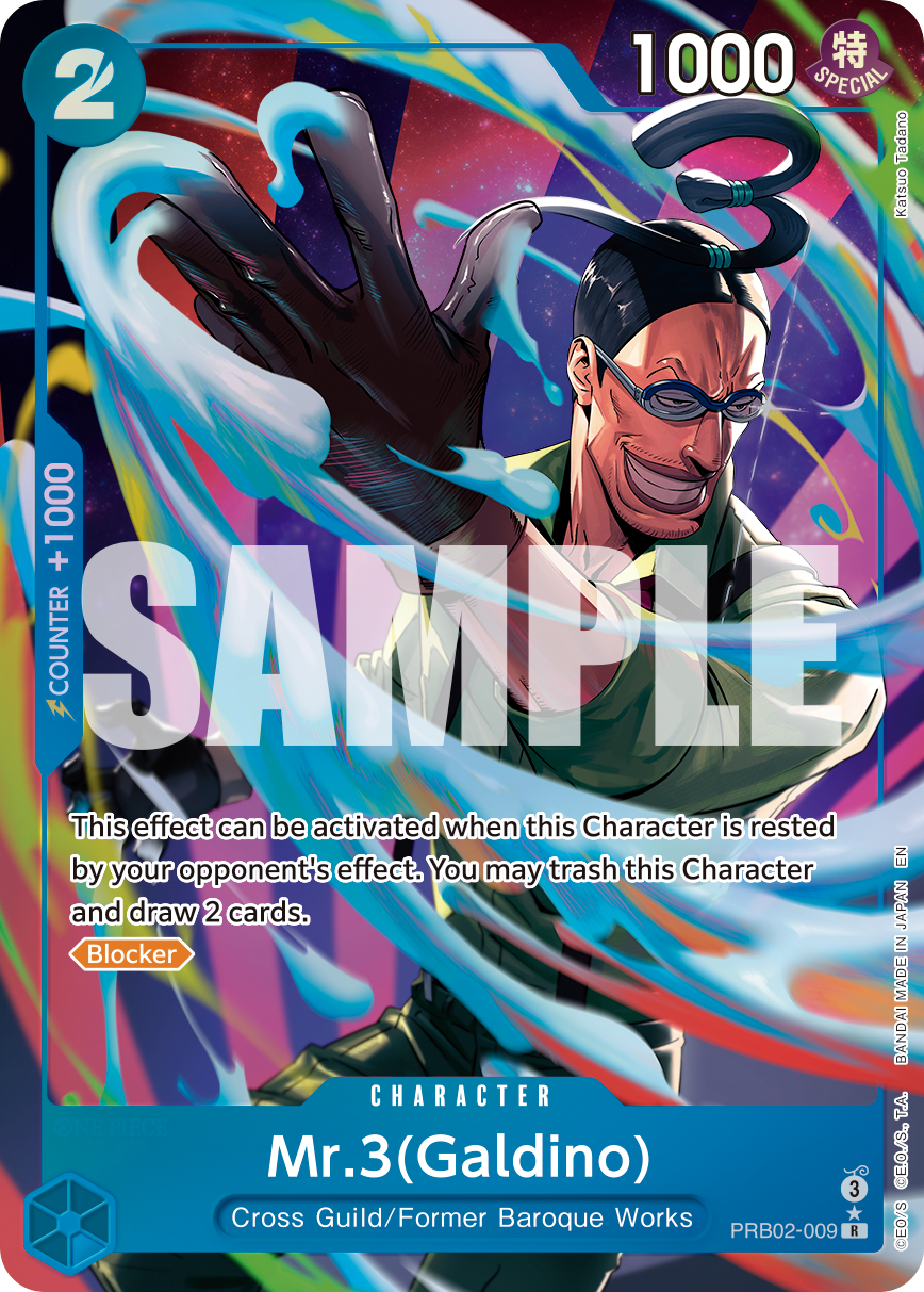 Mr.3(Galdino) - PRB02-009 (Alternate Art) PRB02-009 - Premium Booster Vol 2 PRB02 kart görseli