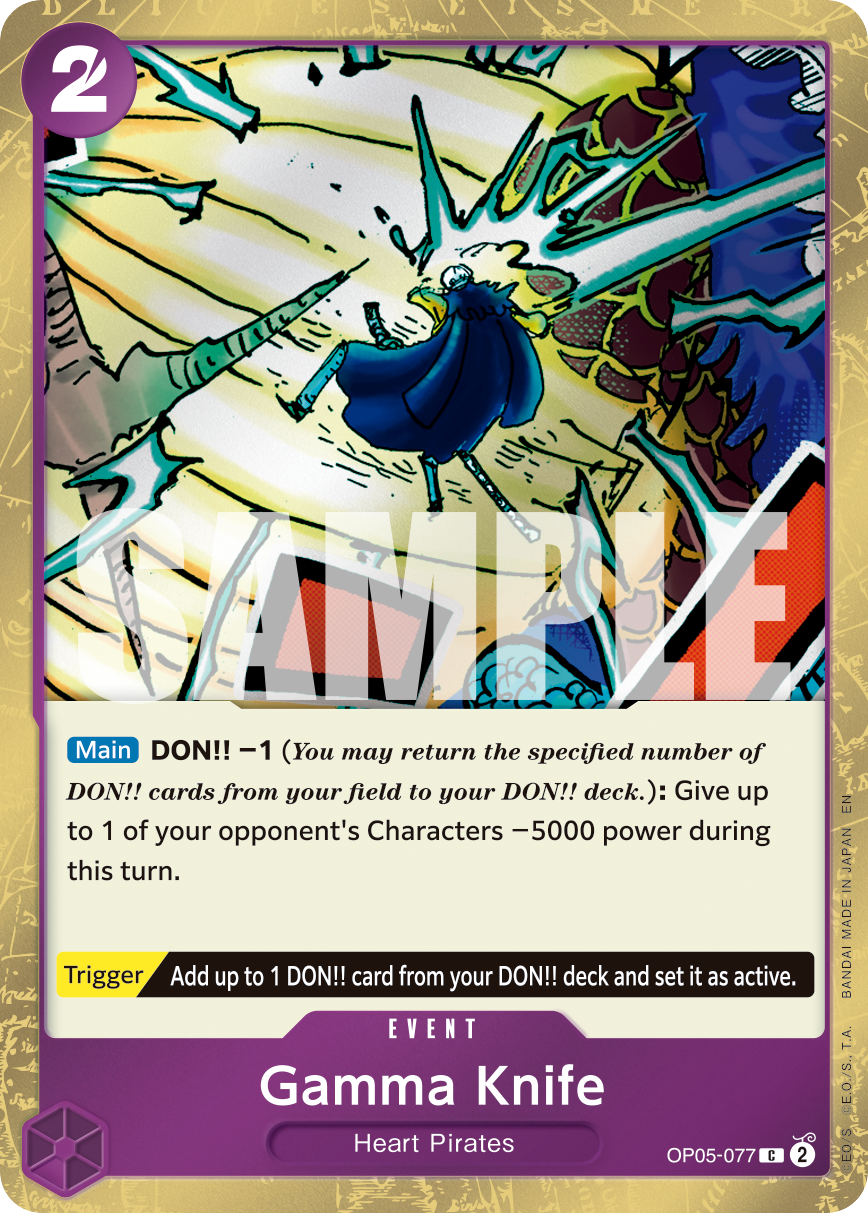Gamma Knife (Pirate Foil) OP05-077 - Premium Booster Vol 2 PRB02 kart görseli