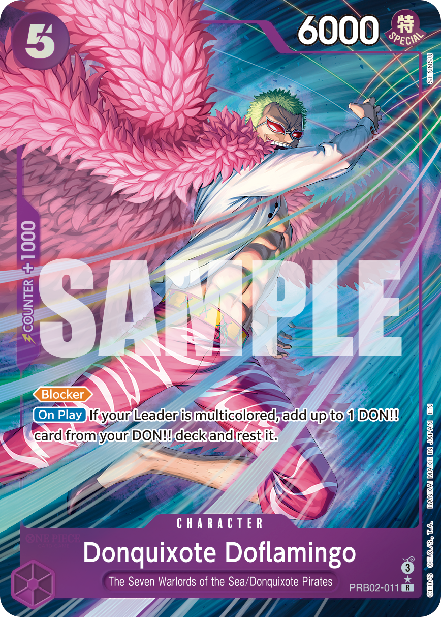 Donquixote Doflamingo (Alternate Art) PRB02-011 - Premium Booster Vol 2 PRB02 kart görseli